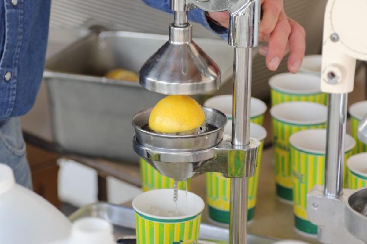 man making lemonade